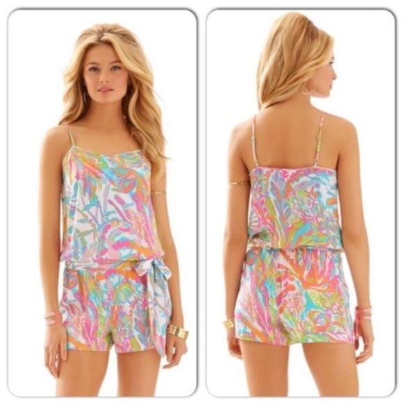 Lilly Pulitzer Dresses & Skirts - Lilly Pulitzer Deanna Summer Romper Scuba to Cuba
